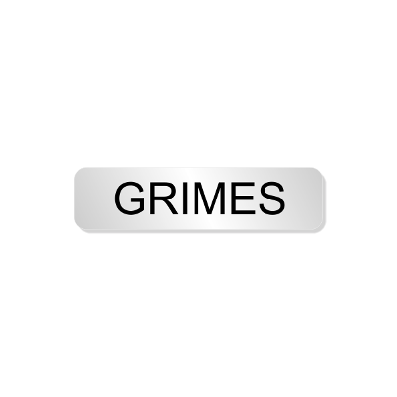 Grimes Officer Costume Name Tag