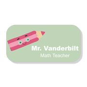 Happy Pencil School Name Tag