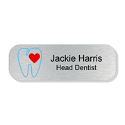 Heart Tooth Dentist Name Tag