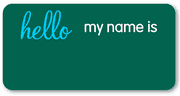 Hello My Name Is Chalkboard Reusable Rectangle Name Tag