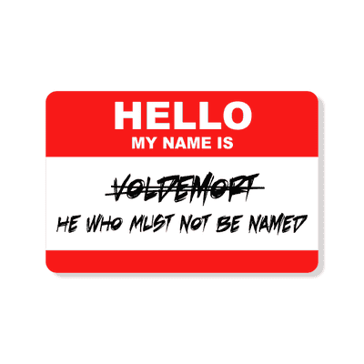 Hello My Name Is Voldemort Costume Name Tag