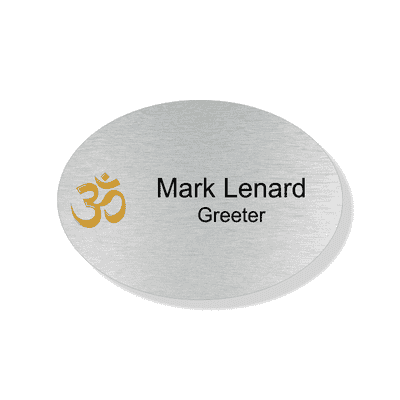 Hindu Faith Full Color Name Tag - Oval