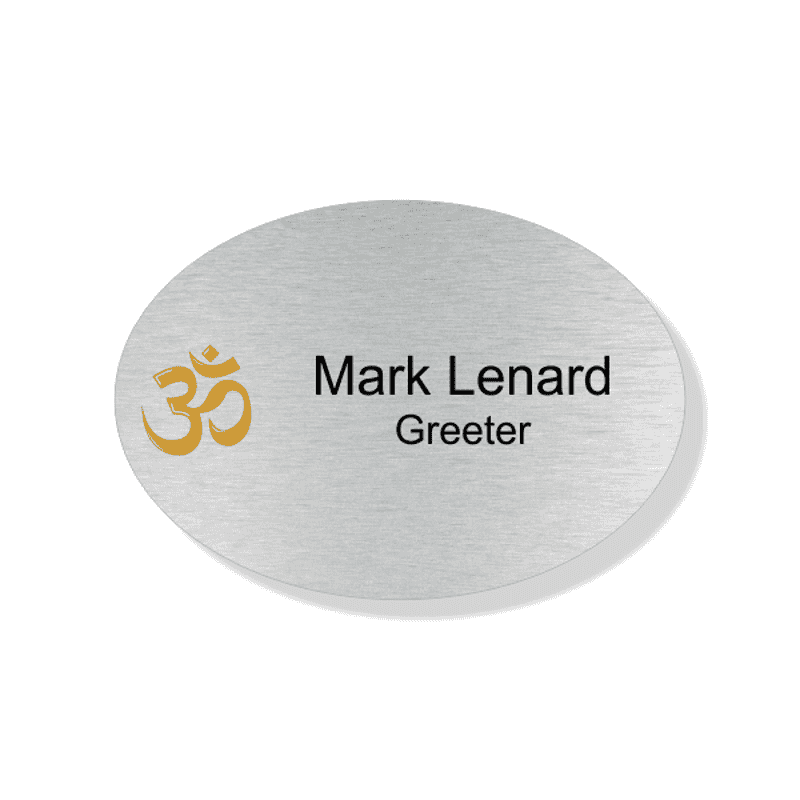 Hindu Faith Full Color Name Tag - Oval