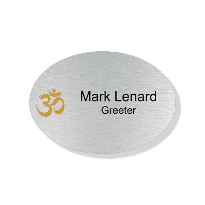 Hindu Faith Full Color Name Tag - Oval