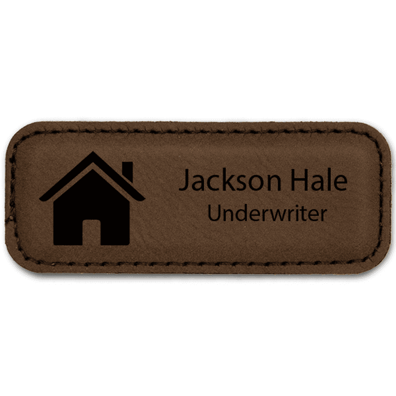 House Realtor Leatherette Name Tag