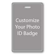 Vertical Photo ID Badge, Single-Sided