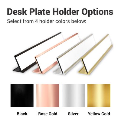 Out of Office Full Color Plastic Office Desk Plate with Aluminum Holder - alternate view