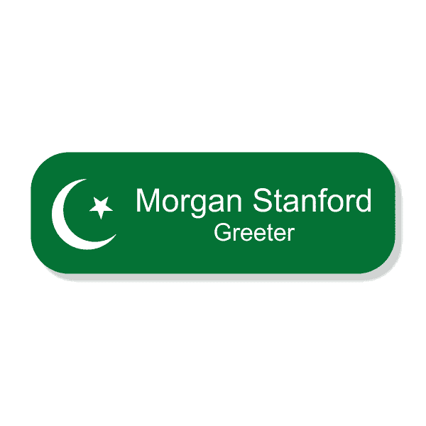 Islamic Faith Engraved Rectangle Name Tag 