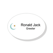 Islamic Faith Full Color Oval Name Tag 