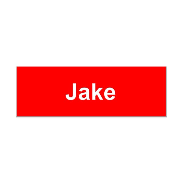 Jake Costume Name Tag