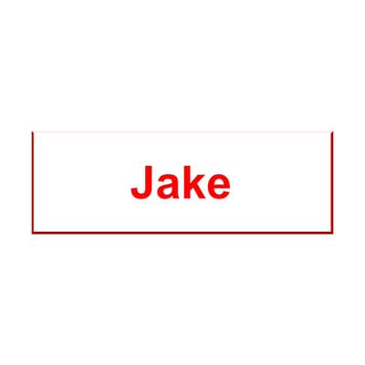 Jake Costume Name Tag - alternate view