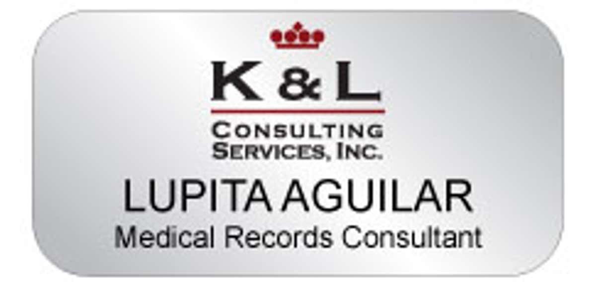 Regency - K&L Consulting Services Name Badge