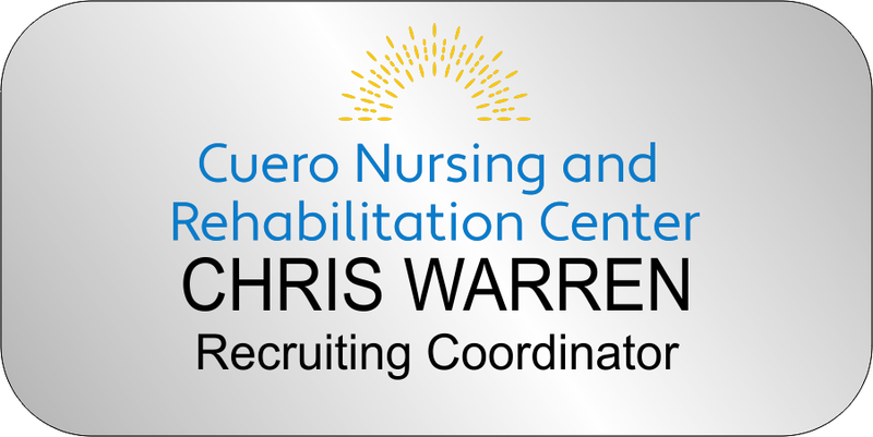 Regency - K&L Cuero Nursing and Rehabilitation Center Name Badge