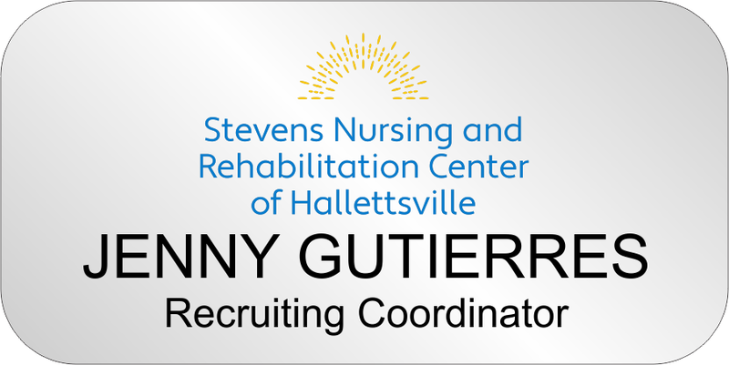 Regency - K&L Stevens Nursing and Rehabilitation Center Name Badge