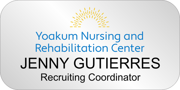 K&L Yoakum Nursing and Rehabilitation Center Name Tag
