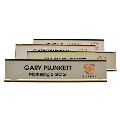 Full Color Desk Plate with Logo
