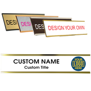 Custom Right Logo Full-Color Wall Plate with Holder, 2" x 10"