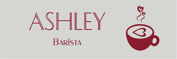 Latte Rectangle Name Tag