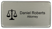Law Office Rectangular 3" x 1.5" Premier Holder Name Tag
