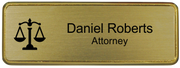Law Office Small 3" x 1" Premier Holder Name Tag