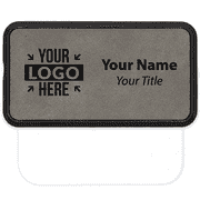 Leatherette 1.5" x 3" Framed Pocket Name Badge