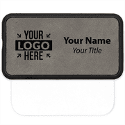 Leatherette 1.5" x 3" Framed Pocket Name Badge