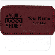 Leatherette 1.5" x 3" Pocket Name Badge