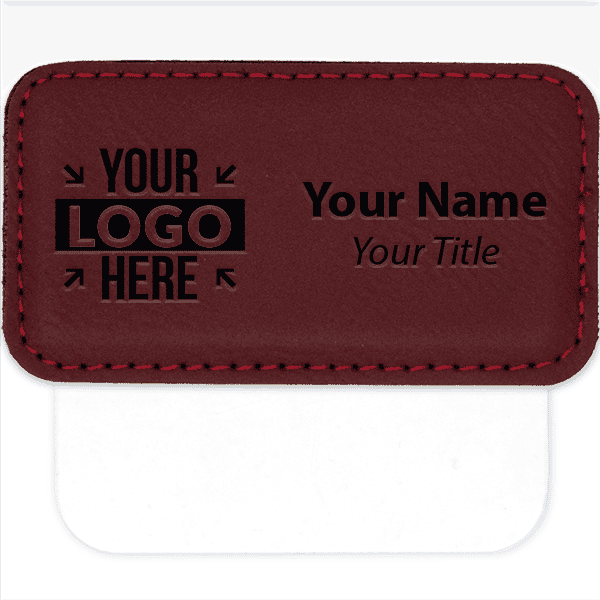 Leatherette 1.5" x 3" Pocket Name Badge