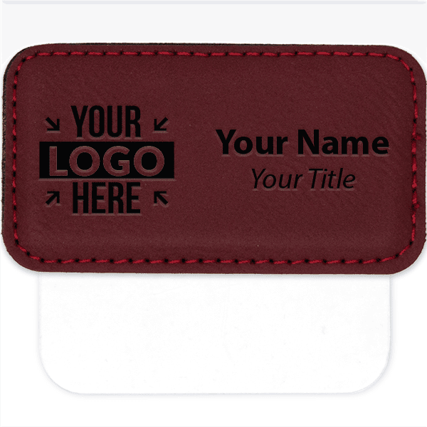 Leatherette 1.5" x 3" Pocket Name Badge