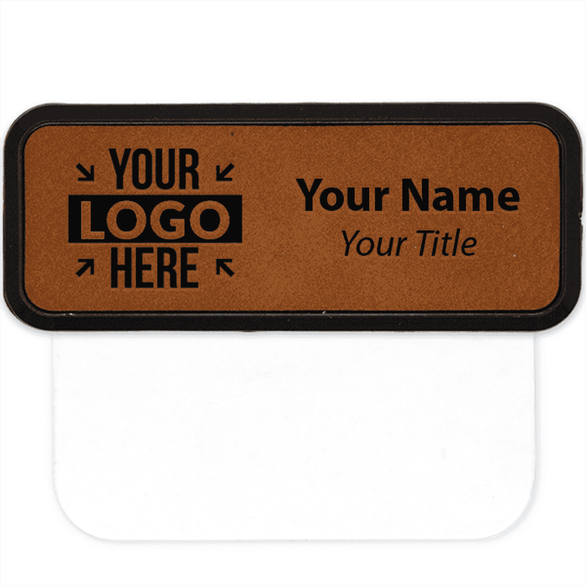 Leatherette Framed Pocket Badge - 1" x 3"