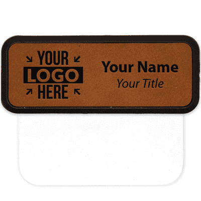 Leatherette Framed Pocket Badge - 1" x 3"