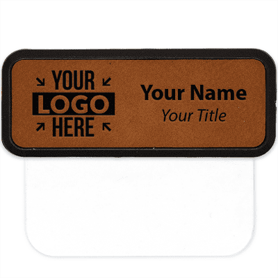 Leatherette Framed Pocket Badge - 1" x 3"