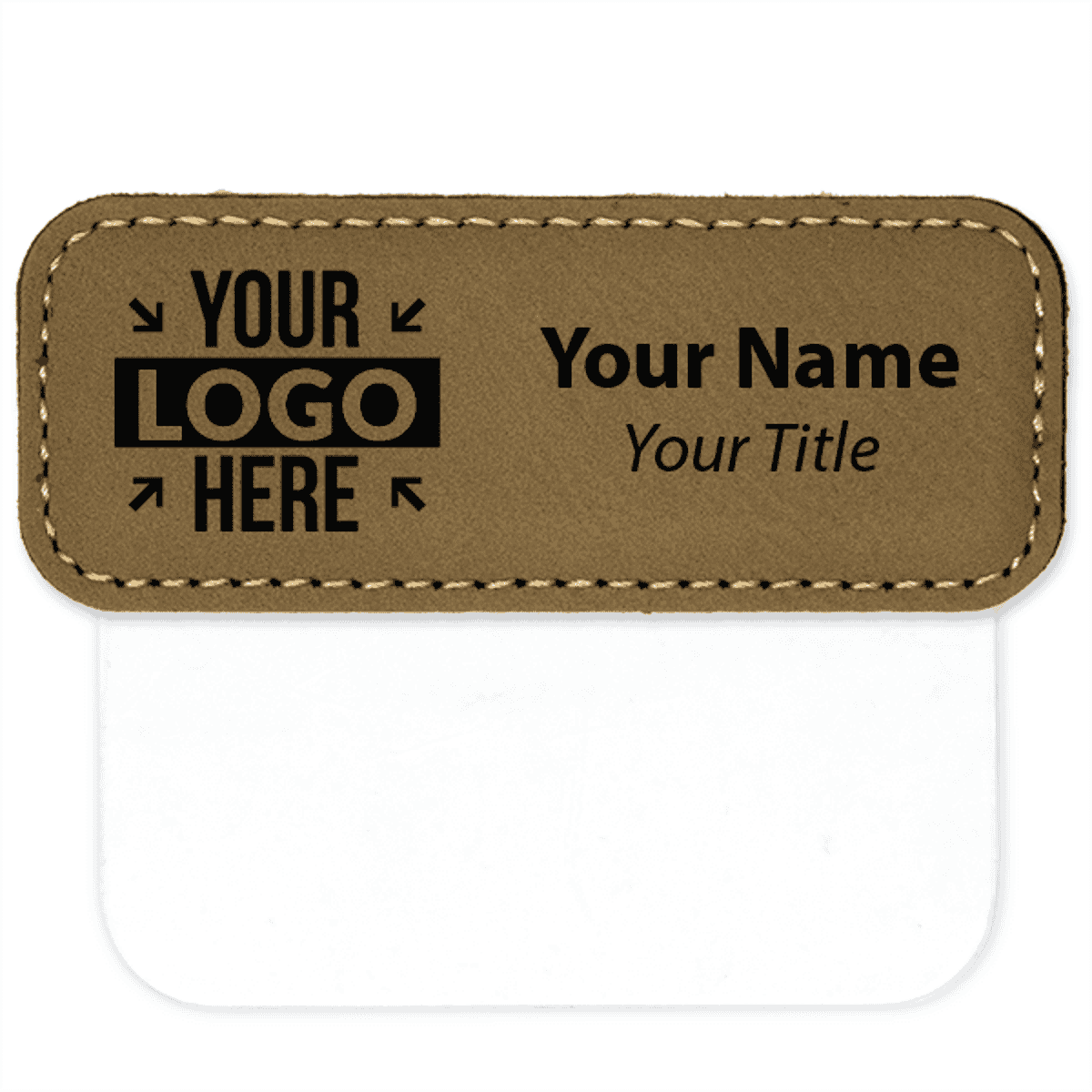Leatherette Pocket Badge - 1" x 3"
