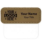 Leatherette 1" x 3" Pocket Name Badge