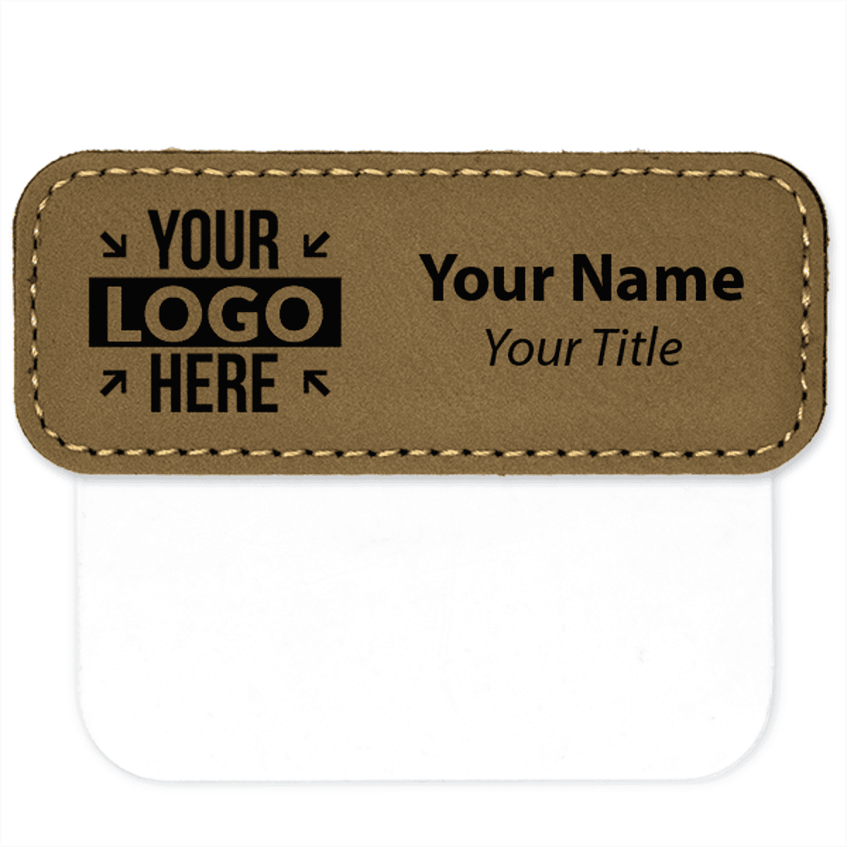 Leatherette Pocket Badge - 1" x 3"