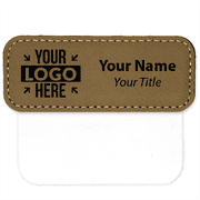 Leatherette 1" x 3" Pocket Name Badge