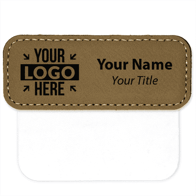 Leatherette Pocket Badge - 1" x 3"