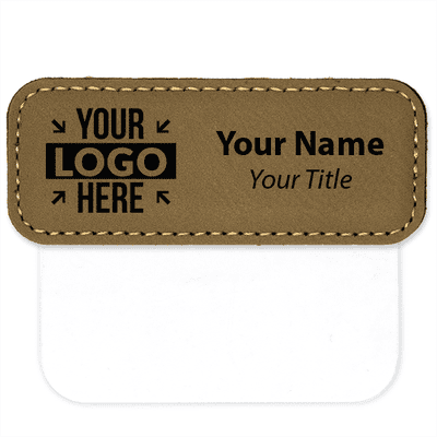 Leatherette Pocket Badge - 1" x 3"