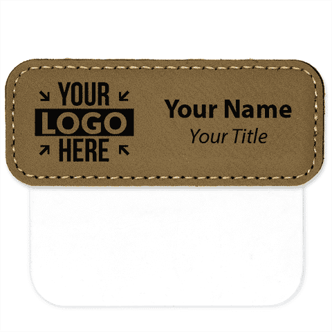 Leatherette 1" x 3" Pocket Name Badge