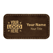 Leatherette Rectangle 1.75" x 3.25" Magnetic Name Tag