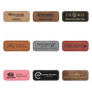 Leatherette Magnetic Rectangle Name Tag 