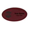 Leatherette Oval Magnetic Name Tag - 1.75" x 3.25"