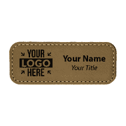 Leatherette Rectangle 1.25" x 3.25" Magnetic Name Tag