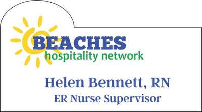 Left Dome Rectangle Shaped Name Badge