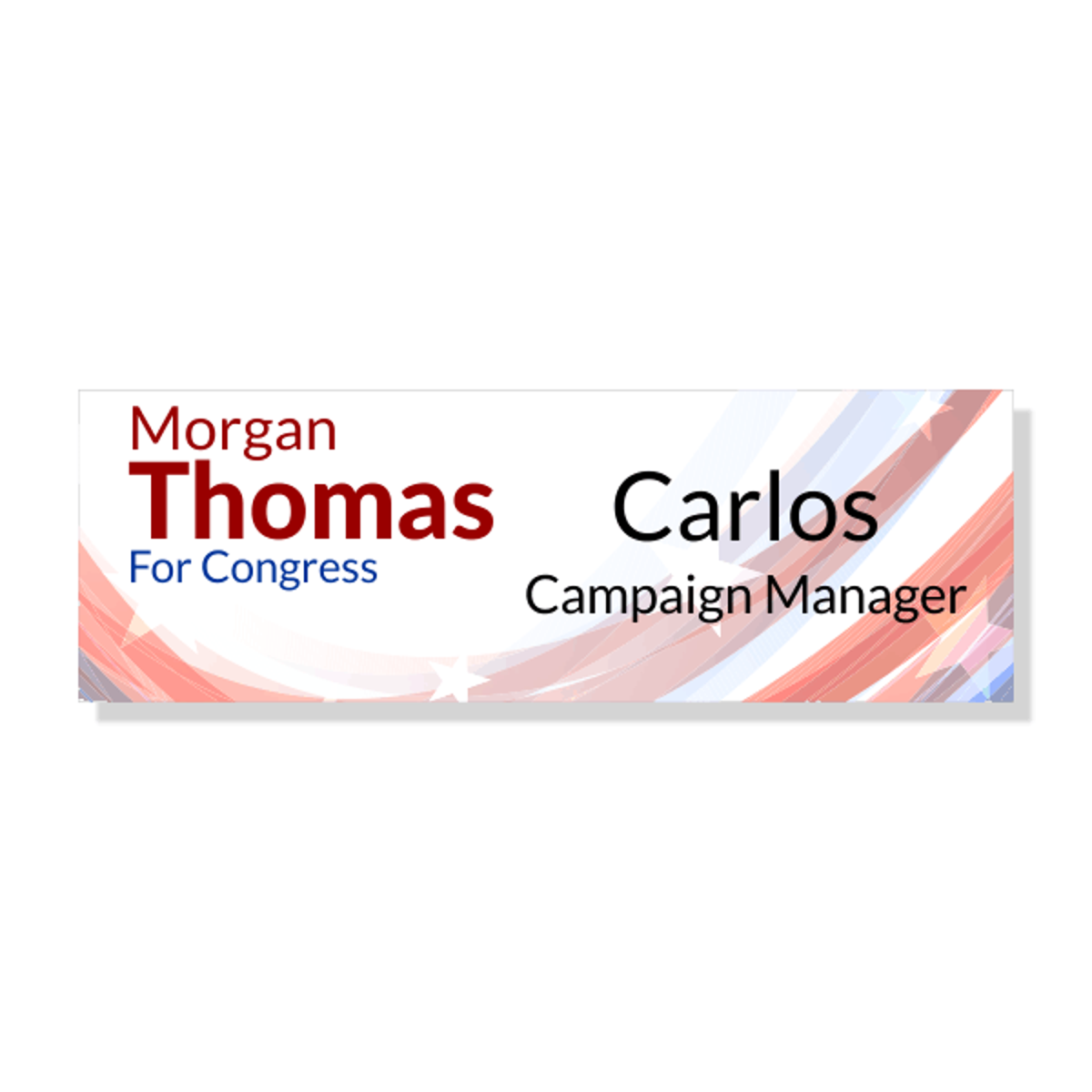 Left Logo Local Election Campaign Name Tag