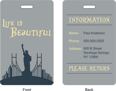 Life is Beautiful Luggage Tag