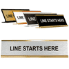 Line Starts Here Desk Plate | 2" x 8"