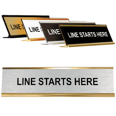 Line Starts Here 2" x 8" Desk Plate