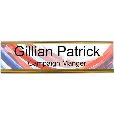 Local Elections Campaign Patriotic Art Desk Plate