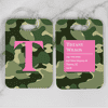 Camouflage Pattern Monogram Luggage Tag